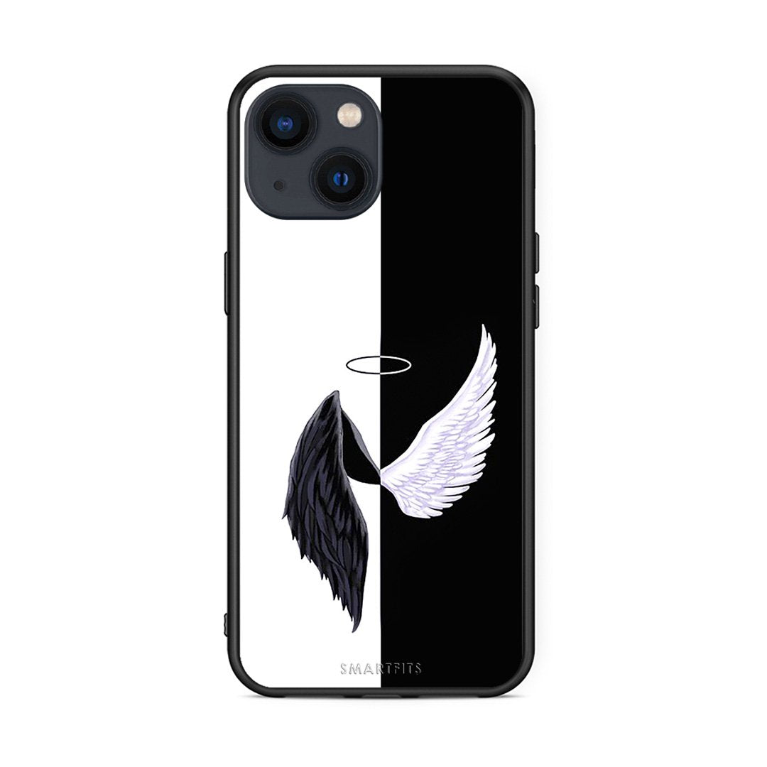 iPhone 13 Mini Angels Demons θήκη από τη Smartfits με σχέδιο στο πίσω μέρος και μαύρο περίβλημα | Smartphone case with colorful back and black bezels by Smartfits