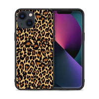 Thumbnail for Θήκη iPhone 13 Mini Leopard Animal από τη Smartfits με σχέδιο στο πίσω μέρος και μαύρο περίβλημα | iPhone 13 Mini Leopard Animal case with colorful back and black bezels