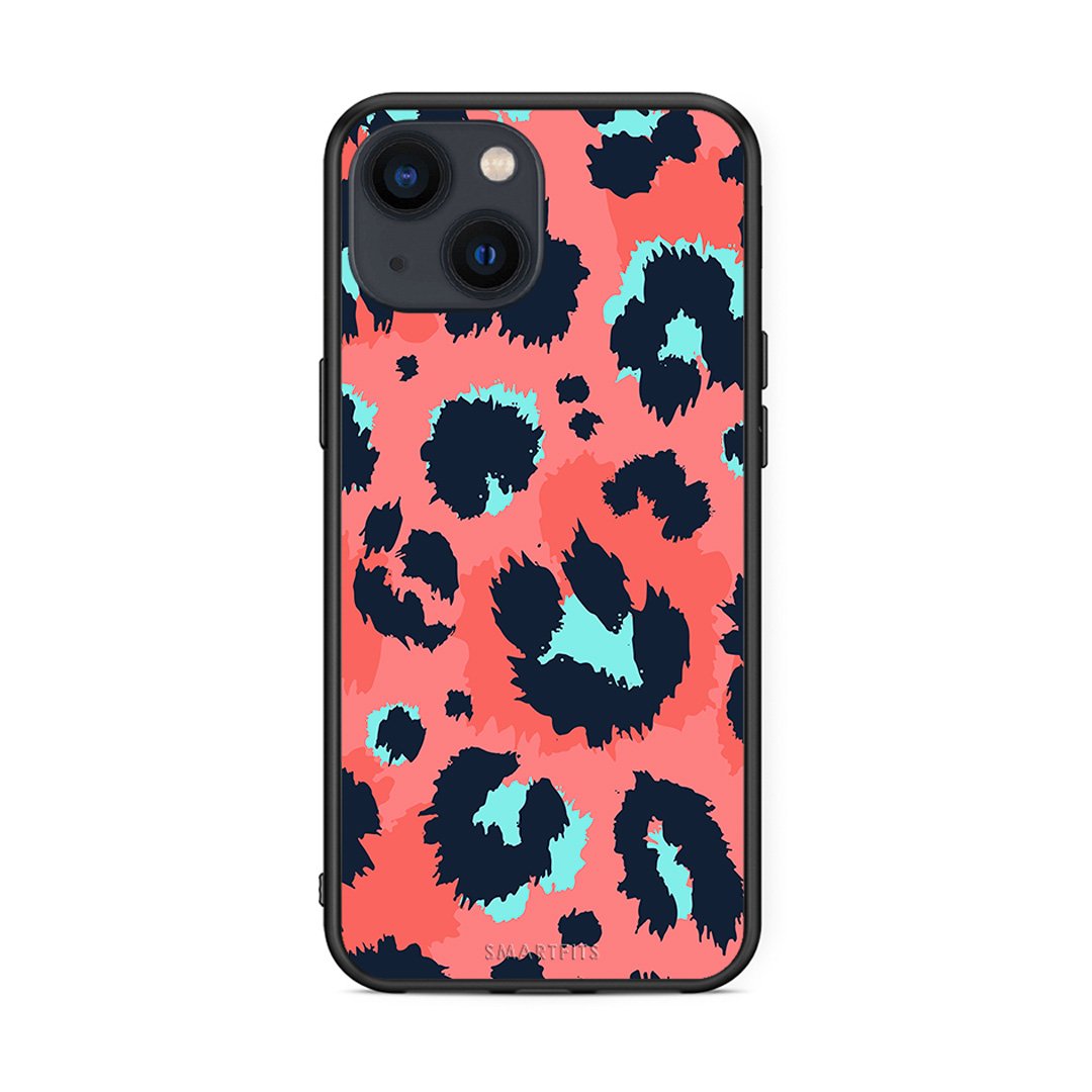 22 - iPhone 13 Mini Pink Leopard Animal case, cover, bumper