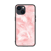 Thumbnail for 33 - iPhone 13 Mini Pink Feather Boho case, cover, bumper