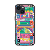 Thumbnail for iPhone 13 Bubbles Soap θήκη από τη Smartfits με σχέδιο στο πίσω μέρος και μαύρο περίβλημα | Smartphone case with colorful back and black bezels by Smartfits