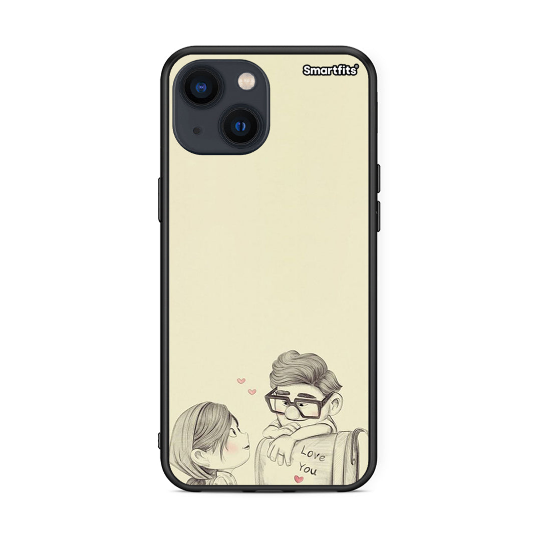 iPhone 13 Mini Carl And Ellie θήκη από τη Smartfits με σχέδιο στο πίσω μέρος και μαύρο περίβλημα | Smartphone case with colorful back and black bezels by Smartfits