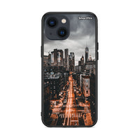 Thumbnail for iPhone 13 Mini City Lights θήκη από τη Smartfits με σχέδιο στο πίσω μέρος και μαύρο περίβλημα | Smartphone case with colorful back and black bezels by Smartfits