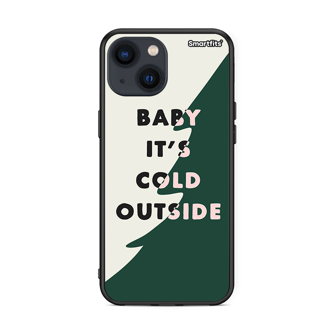 iPhone 13 Mini Cold Outside θήκη από τη Smartfits με σχέδιο στο πίσω μέρος και μαύρο περίβλημα | Smartphone case with colorful back and black bezels by Smartfits