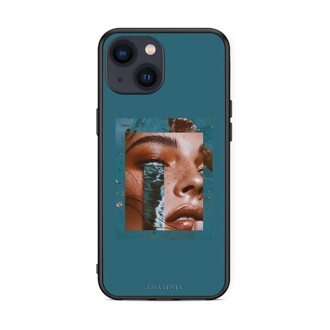 iPhone 13 Cry An Ocean θήκη από τη Smartfits με σχέδιο στο πίσω μέρος και μαύρο περίβλημα | Smartphone case with colorful back and black bezels by Smartfits