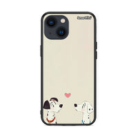 Thumbnail for iPhone 13 Dalmatians Love θήκη από τη Smartfits με σχέδιο στο πίσω μέρος και μαύρο περίβλημα | Smartphone case with colorful back and black bezels by Smartfits