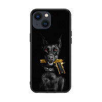 Thumbnail for iPhone 13 Mini Golden Gun Θήκη Αγίου Βαλεντίνου από τη Smartfits με σχέδιο στο πίσω μέρος και μαύρο περίβλημα | Smartphone case with colorful back and black bezels by Smartfits