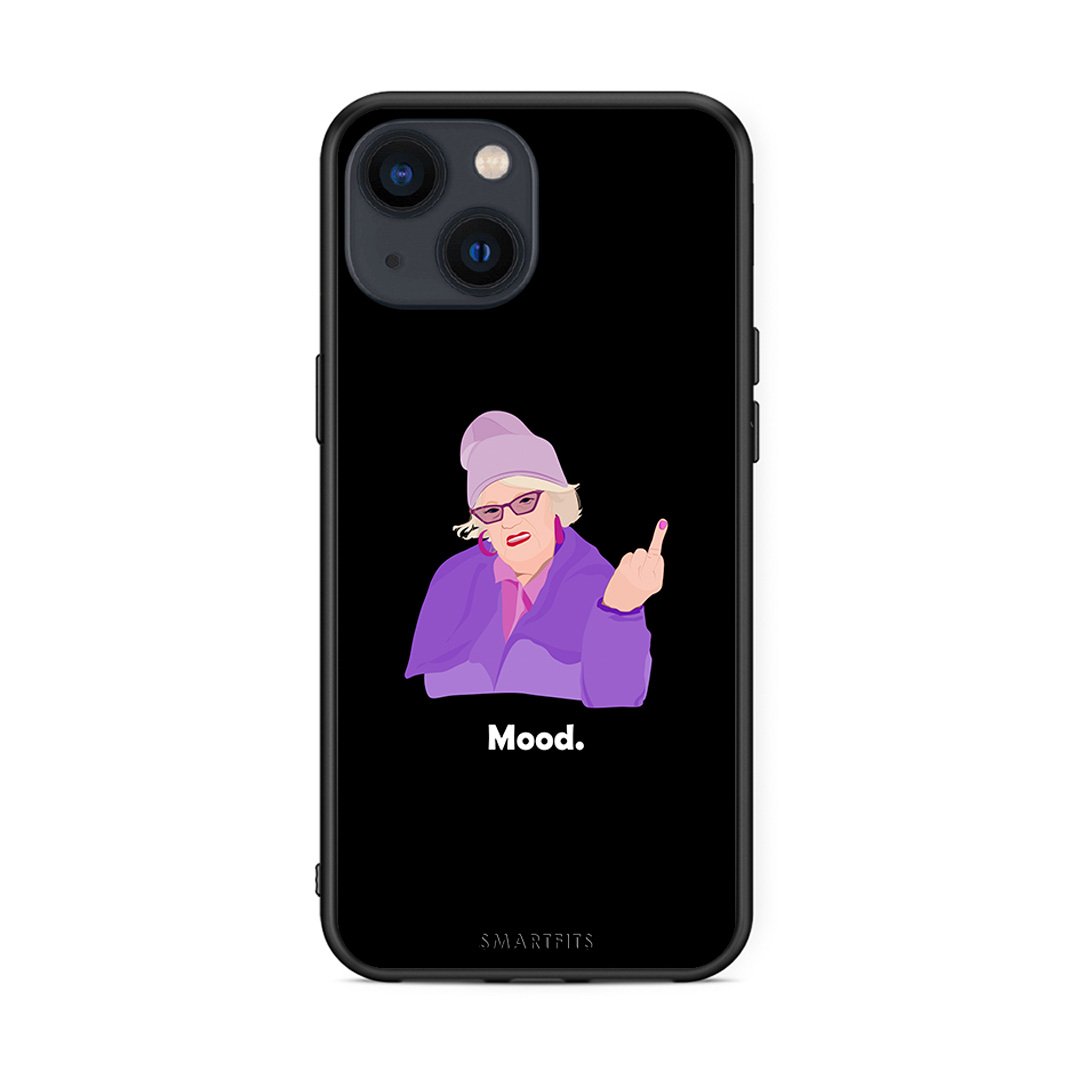 iPhone 13 Grandma Mood Black θήκη από τη Smartfits με σχέδιο στο πίσω μέρος και μαύρο περίβλημα | Smartphone case with colorful back and black bezels by Smartfits