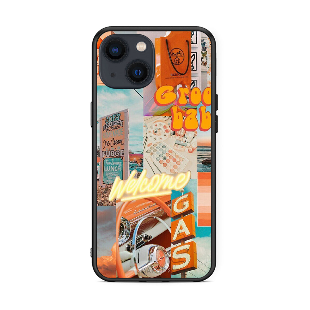 iPhone 13 Groovy Babe Θήκη Αγίου Βαλεντίνου από τη Smartfits με σχέδιο στο πίσω μέρος και μαύρο περίβλημα | Smartphone case with colorful back and black bezels by Smartfits