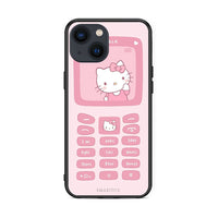 Thumbnail for iPhone 13 Hello Kitten Θήκη Αγίου Βαλεντίνου από τη Smartfits με σχέδιο στο πίσω μέρος και μαύρο περίβλημα | Smartphone case with colorful back and black bezels by Smartfits