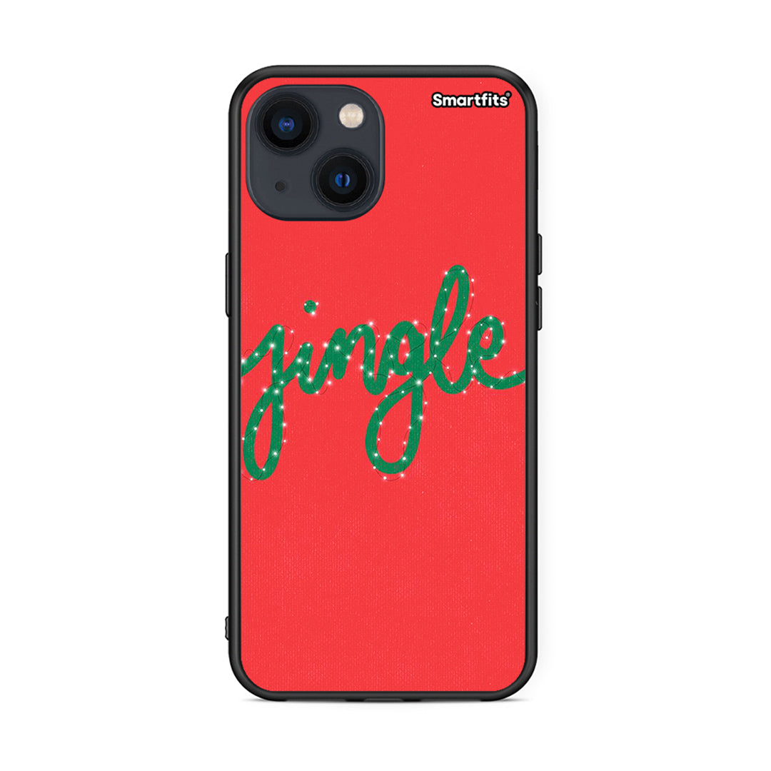 iPhone 13 Mini Jingle Xmas θήκη από τη Smartfits με σχέδιο στο πίσω μέρος και μαύρο περίβλημα | Smartphone case with colorful back and black bezels by Smartfits