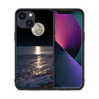 Thumbnail for Θήκη iPhone 13 Mini Moon Landscape από τη Smartfits με σχέδιο στο πίσω μέρος και μαύρο περίβλημα | iPhone 13 Mini Moon Landscape case with colorful back and black bezels