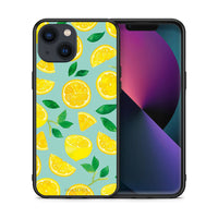 Thumbnail for Θήκη iPhone 13 Lemons από τη Smartfits με σχέδιο στο πίσω μέρος και μαύρο περίβλημα | iPhone 13 Lemons case with colorful back and black bezels