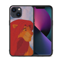 Thumbnail for Θήκη Αγίου Βαλεντίνου iPhone 13 Mini Lion Love 1 από τη Smartfits με σχέδιο στο πίσω μέρος και μαύρο περίβλημα | iPhone 13 Mini Lion Love 1 case with colorful back and black bezels