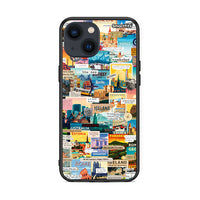 Thumbnail for iPhone 13 Mini Live To Travel θήκη από τη Smartfits με σχέδιο στο πίσω μέρος και μαύρο περίβλημα | Smartphone case with colorful back and black bezels by Smartfits