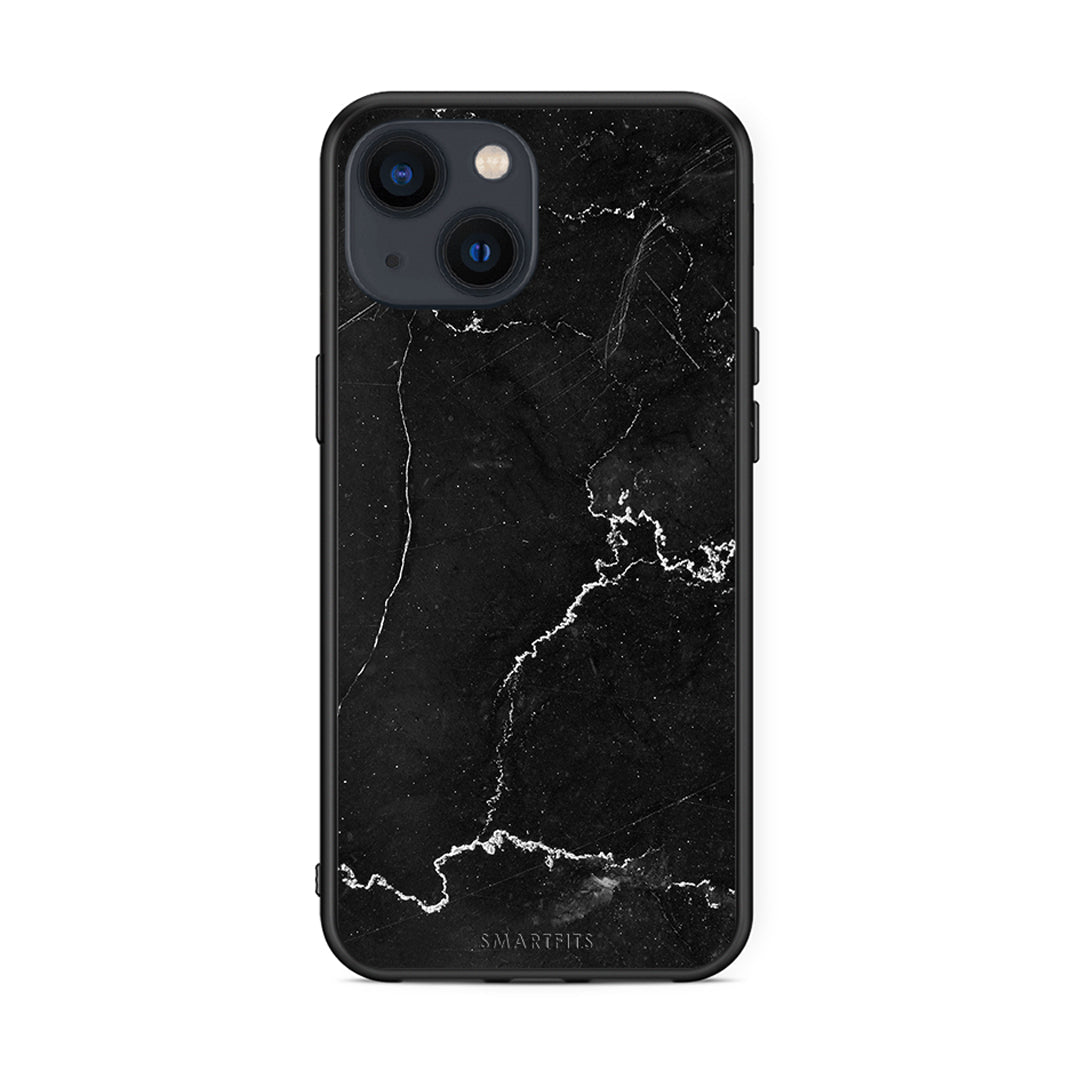 iPhone 13 Mini Marble Black θήκη από τη Smartfits με σχέδιο στο πίσω μέρος και μαύρο περίβλημα | Smartphone case with colorful back and black bezels by Smartfits