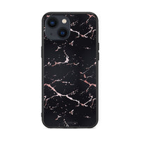 Thumbnail for 4 - iPhone 13 Mini Black Rosegold Marble case, cover, bumper