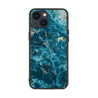 Thumbnail for iPhone 13 Marble Blue θήκη από τη Smartfits με σχέδιο στο πίσω μέρος και μαύρο περίβλημα | Smartphone case with colorful back and black bezels by Smartfits