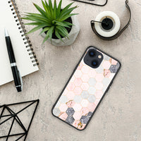 Thumbnail for Marble Hexagon Pink - iPhone 13 Mini case