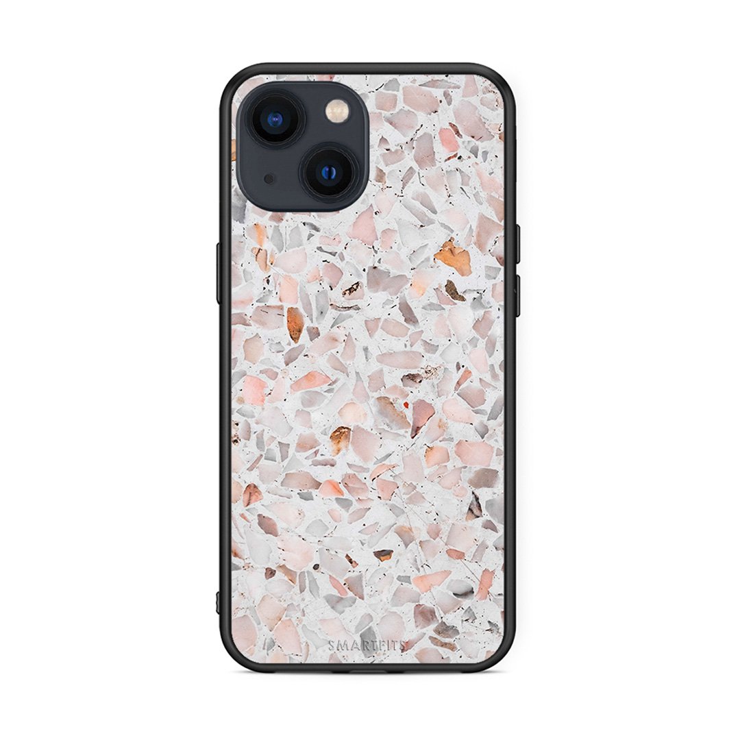 iPhone 13 Marble Terrazzo θήκη από τη Smartfits με σχέδιο στο πίσω μέρος και μαύρο περίβλημα | Smartphone case with colorful back and black bezels by Smartfits