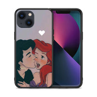 Thumbnail for Θήκη Αγίου Βαλεντίνου iPhone 13 Mermaid Love από τη Smartfits με σχέδιο στο πίσω μέρος και μαύρο περίβλημα | iPhone 13 Mermaid Love case with colorful back and black bezels