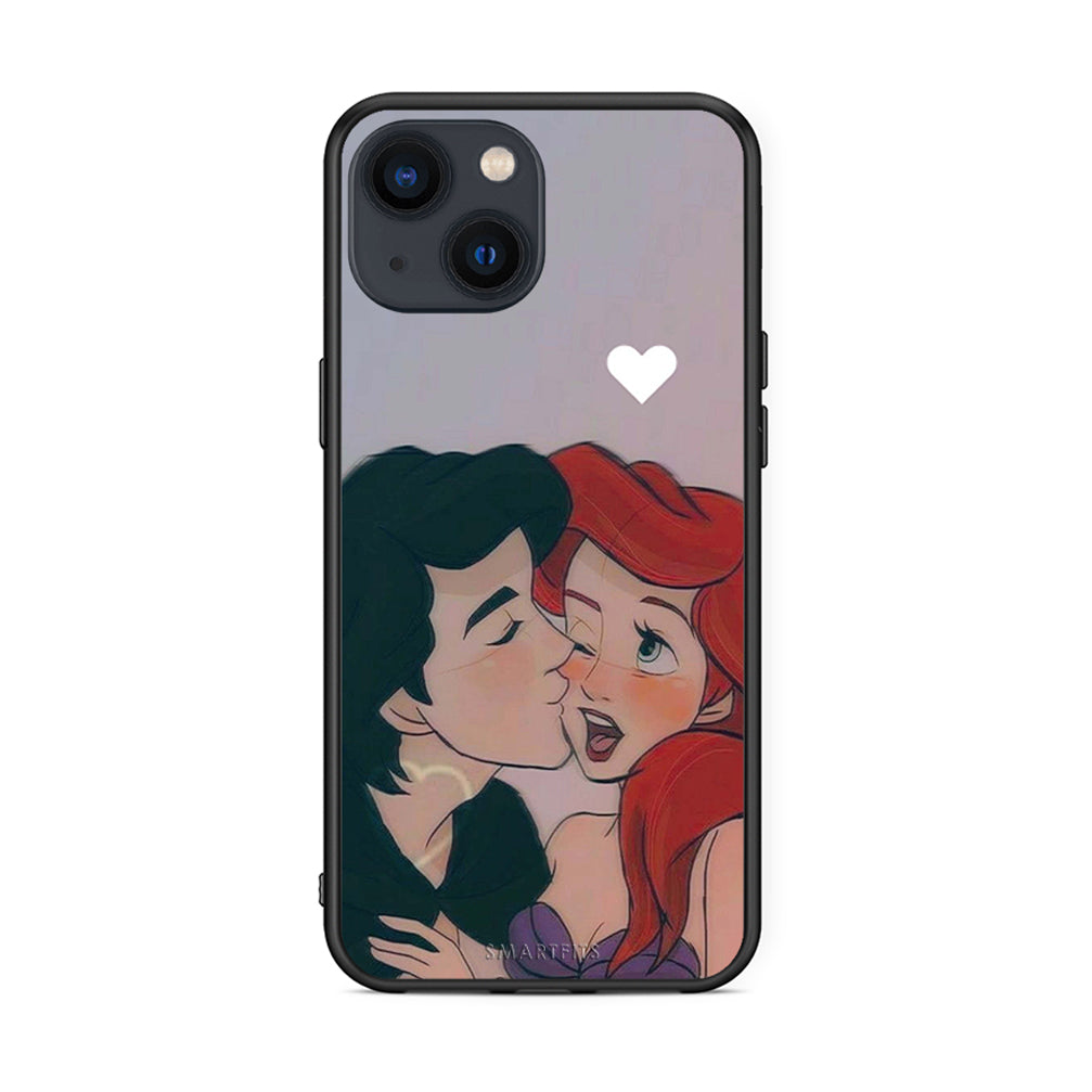 iPhone 13 Mini Mermaid Love Θήκη Αγίου Βαλεντίνου από τη Smartfits με σχέδιο στο πίσω μέρος και μαύρο περίβλημα | Smartphone case with colorful back and black bezels by Smartfits