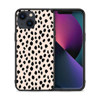 Thumbnail for Θήκη iPhone 13 New Polka Dots από τη Smartfits με σχέδιο στο πίσω μέρος και μαύρο περίβλημα | iPhone 13 New Polka Dots case with colorful back and black bezels