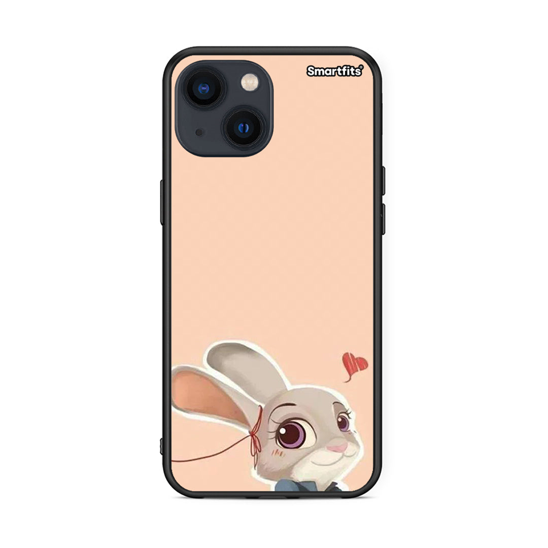 iPhone 13 Nick Wilde And Judy Hopps Love 2 θήκη από τη Smartfits με σχέδιο στο πίσω μέρος και μαύρο περίβλημα | Smartphone case with colorful back and black bezels by Smartfits