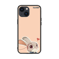 Thumbnail for iPhone 13 Mini Nick Wilde And Judy Hopps Love 2 θήκη από τη Smartfits με σχέδιο στο πίσω μέρος και μαύρο περίβλημα | Smartphone case with colorful back and black bezels by Smartfits