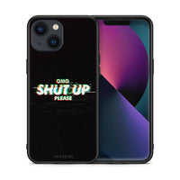 Thumbnail for Θήκη iPhone 13 OMG ShutUp από τη Smartfits με σχέδιο στο πίσω μέρος και μαύρο περίβλημα | iPhone 13 OMG ShutUp case with colorful back and black bezels
