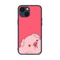 Thumbnail for iPhone 13 Pig Love 1 Θήκη Αγίου Βαλεντίνου από τη Smartfits με σχέδιο στο πίσω μέρος και μαύρο περίβλημα | Smartphone case with colorful back and black bezels by Smartfits