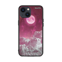 Thumbnail for iPhone 13 Pink Moon Θήκη από τη Smartfits με σχέδιο στο πίσω μέρος και μαύρο περίβλημα | Smartphone case with colorful back and black bezels by Smartfits