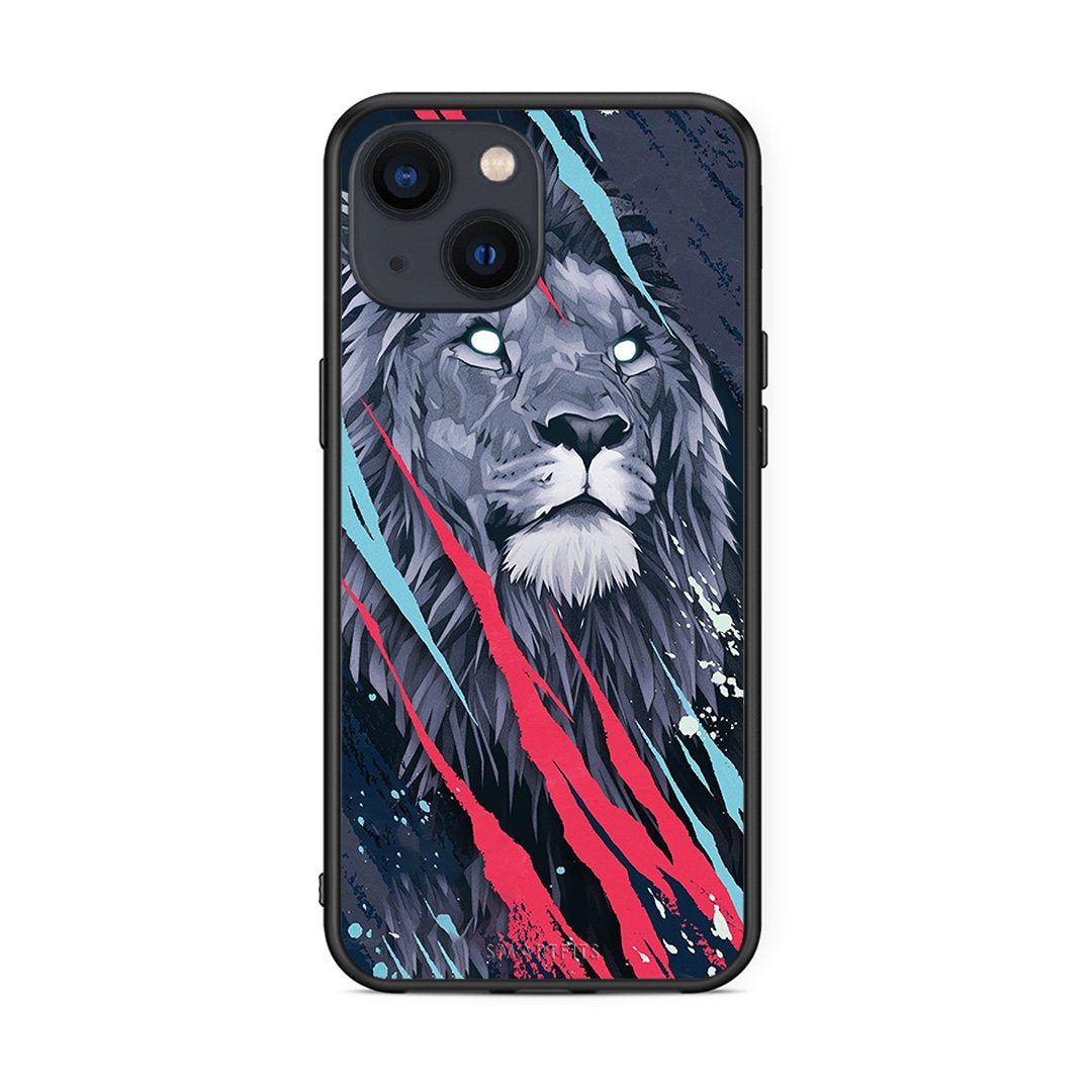 4 - iPhone 13 Lion Designer PopArt case, cover, bumper