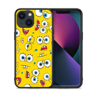 Thumbnail for Θήκη iPhone 13 Sponge PopArt από τη Smartfits με σχέδιο στο πίσω μέρος και μαύρο περίβλημα | iPhone 13 Sponge PopArt case with colorful back and black bezels