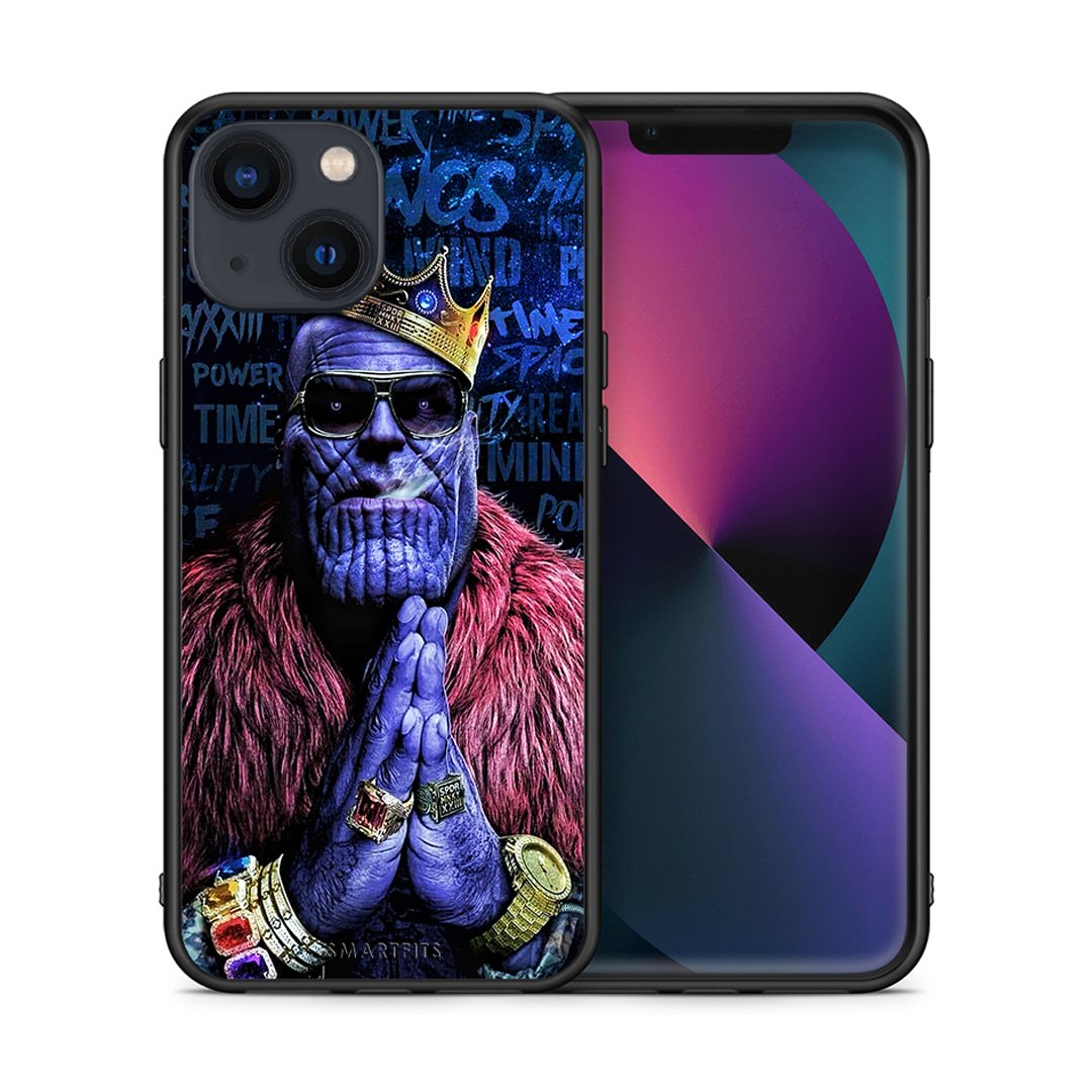 Θήκη iPhone 13 Mini Thanos PopArt από τη Smartfits με σχέδιο στο πίσω μέρος και μαύρο περίβλημα | iPhone 13 Mini Thanos PopArt case with colorful back and black bezels