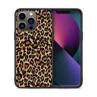 Thumbnail for Θήκη iPhone 13 Pro Leopard Animal από τη Smartfits με σχέδιο στο πίσω μέρος και μαύρο περίβλημα | iPhone 13 Pro Leopard Animal case with colorful back and black bezels