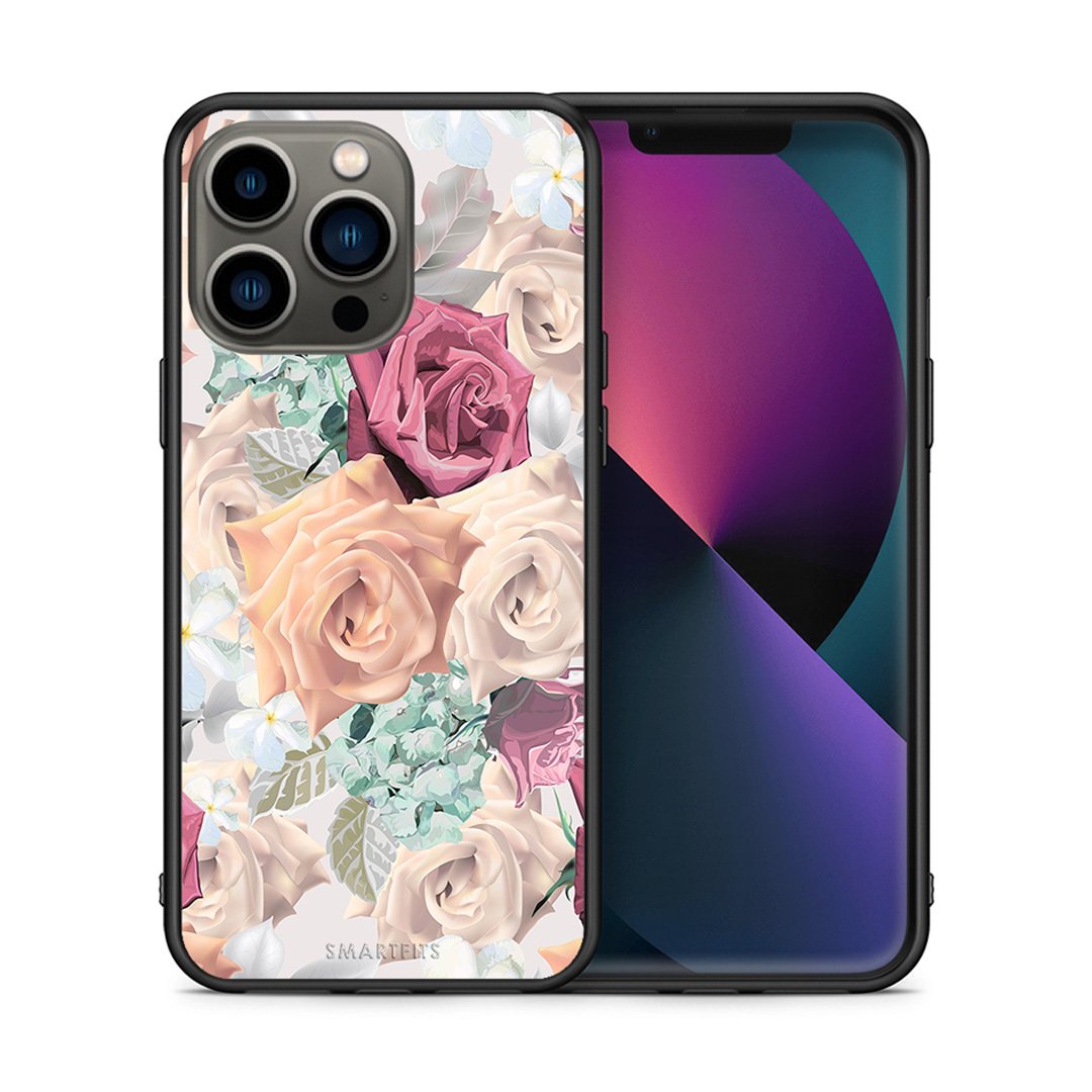 Θήκη iPhone 13 Pro Bouquet Floral από τη Smartfits με σχέδιο στο πίσω μέρος και μαύρο περίβλημα | iPhone 13 Pro Bouquet Floral case with colorful back and black bezels