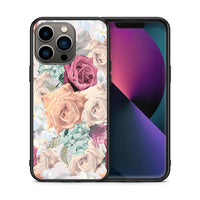 Thumbnail for Θήκη iPhone 13 Pro Bouquet Floral από τη Smartfits με σχέδιο στο πίσω μέρος και μαύρο περίβλημα | iPhone 13 Pro Bouquet Floral case with colorful back and black bezels