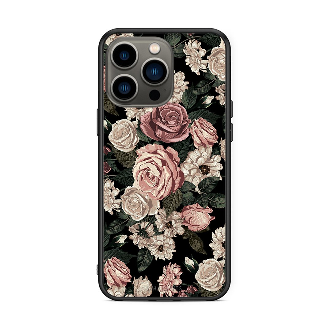 4 - iPhone 13 Pro Wild Roses Flower case, cover, bumper