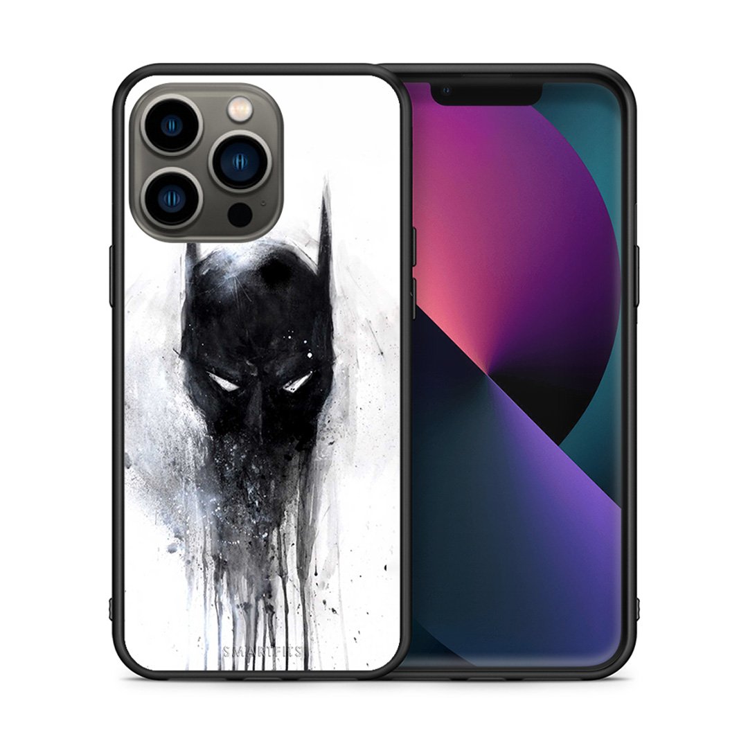 Θήκη iPhone 13 Pro Paint Bat Hero από τη Smartfits με σχέδιο στο πίσω μέρος και μαύρο περίβλημα | iPhone 13 Pro Paint Bat Hero case with colorful back and black bezels