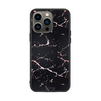 Thumbnail for 4 - iPhone 13 Pro Black Rosegold Marble case, cover, bumper