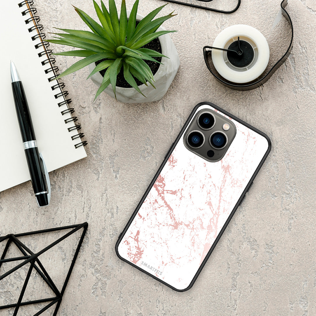 Marble Pink Splash - iPhone 13 Pro case