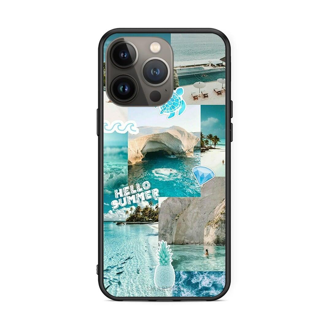 iPhone 13 Pro Max Aesthetic Summer Θήκη από τη Smartfits με σχέδιο στο πίσω μέρος και μαύρο περίβλημα | Smartphone case with colorful back and black bezels by Smartfits