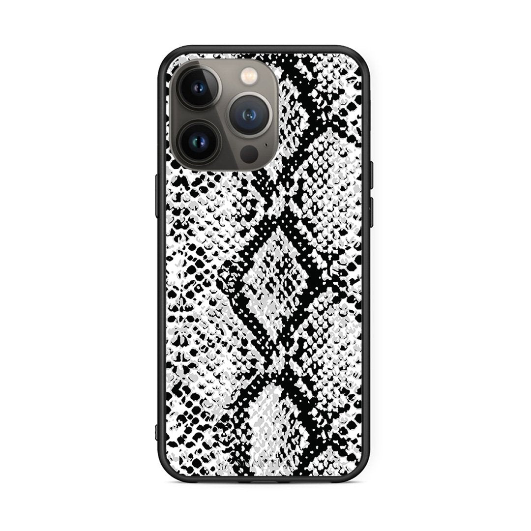 24 - iPhone 13 Pro Max White Snake Animal case, cover, bumper
