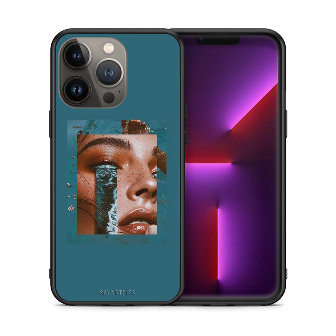 Θήκη iPhone 13 Pro Max Cry An Ocean από τη Smartfits με σχέδιο στο πίσω μέρος και μαύρο περίβλημα | iPhone 13 Pro Max Cry An Ocean case with colorful back and black bezels