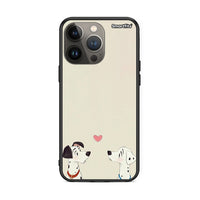 Thumbnail for iPhone 13 Pro Max Dalmatians Love θήκη από τη Smartfits με σχέδιο στο πίσω μέρος και μαύρο περίβλημα | Smartphone case with colorful back and black bezels by Smartfits