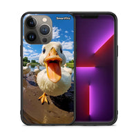 Thumbnail for Θήκη iPhone 13 Pro Max Duck Face από τη Smartfits με σχέδιο στο πίσω μέρος και μαύρο περίβλημα | iPhone 13 Pro Max Duck Face case with colorful back and black bezels