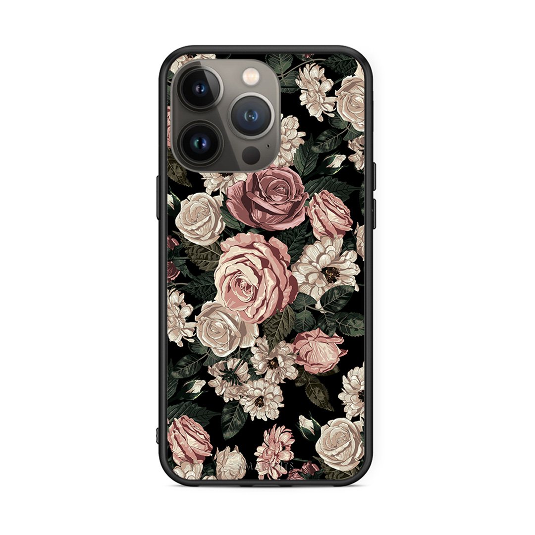 4 - iPhone 13 Pro Max Wild Roses Flower case, cover, bumper