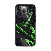 Thumbnail for iPhone 13 Pro Max Green Soldier Θήκη Αγίου Βαλεντίνου από τη Smartfits με σχέδιο στο πίσω μέρος και μαύρο περίβλημα | Smartphone case with colorful back and black bezels by Smartfits