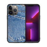Thumbnail for Θήκη iPhone 13 Pro Max Jeans Pocket από τη Smartfits με σχέδιο στο πίσω μέρος και μαύρο περίβλημα | iPhone 13 Pro Max Jeans Pocket case with colorful back and black bezels